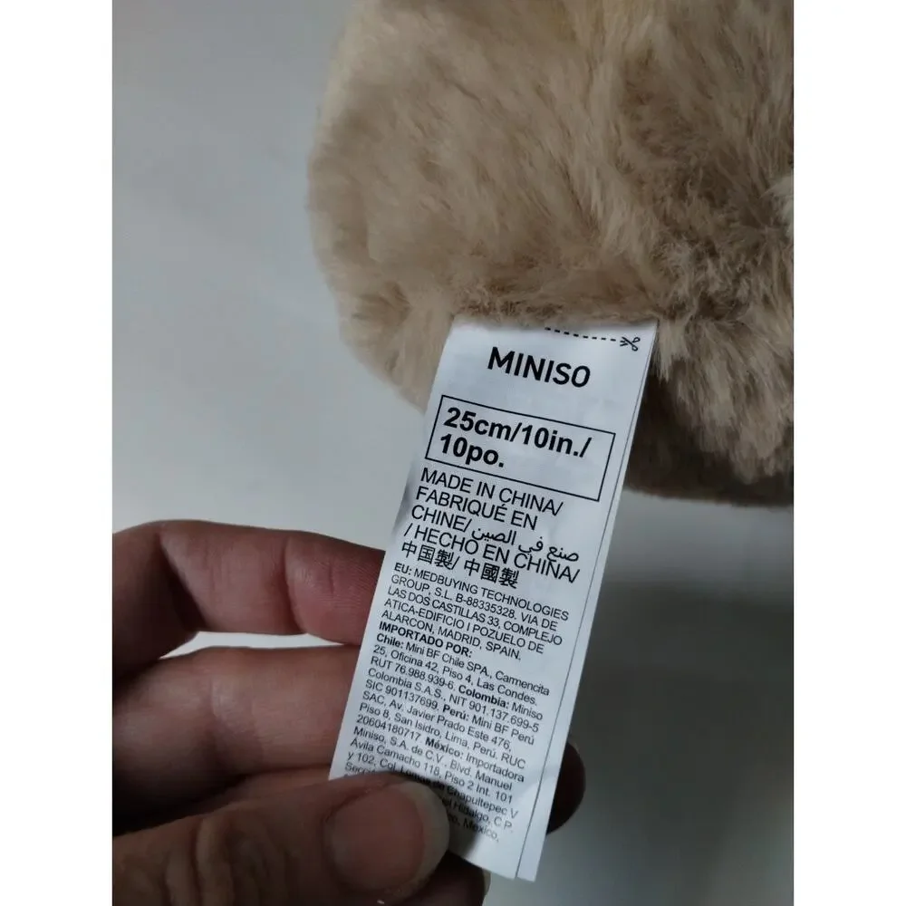 Miniso Baby Lamb Baa Brown Rabbit Soft Plush Stuffed Animal 10”